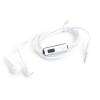 Freestyle Handfree Headphones with Microphone and Clip Flat Cable White FH1020W
